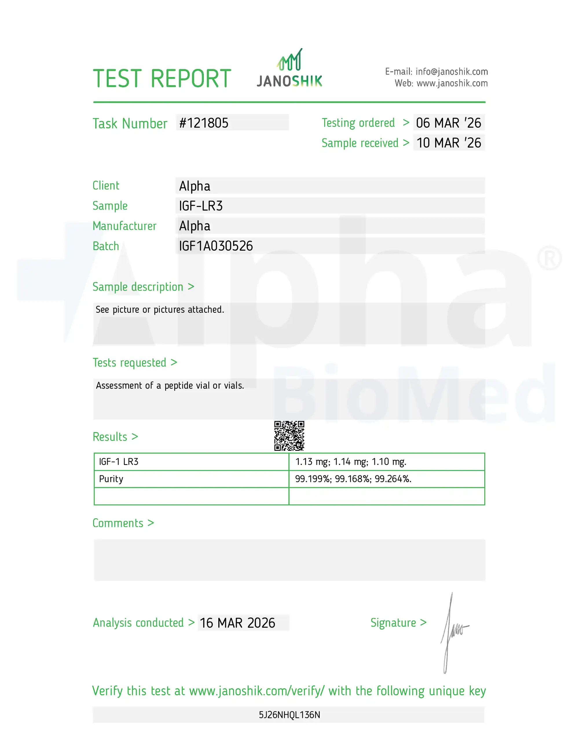 IGF-1 LR3 (1mg) - Image 2